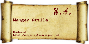 Wanger Attila névjegykártya